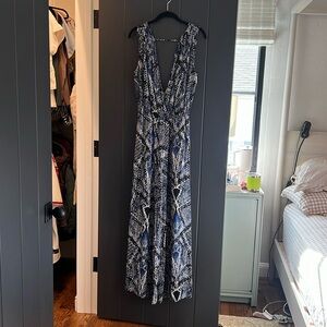 100% silk jumpsuit from Parker, breezy and perfect for beach vacation